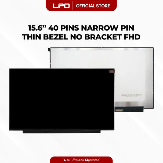 Laptop LCD Screen 15.6" 40 Pins (narrow pin) Thin Bezel Borderless FHD 1920 x 1080 60Hz