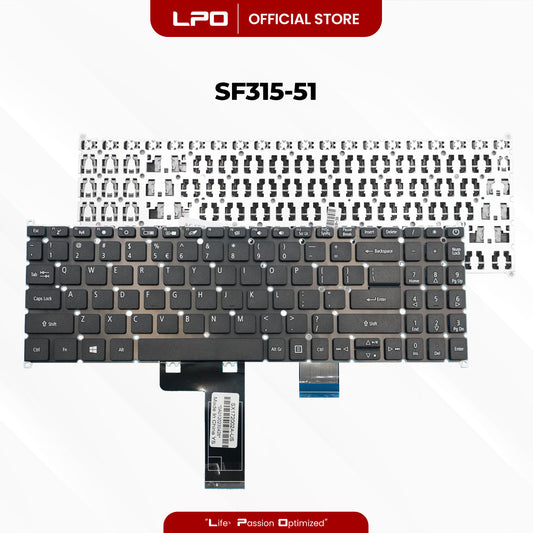 Laptop Keyboard ACER SF315-51 Internal / Panel Black US Compatible with Acer Swift 3 SF315-41