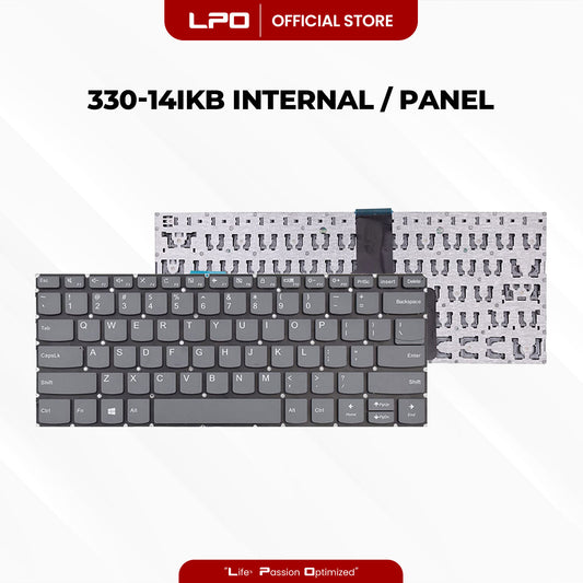 Laptop Keyboard LENOVO 330-14IKB Internal / Panel Gray US Compatible with Lenovo 330-14IGM