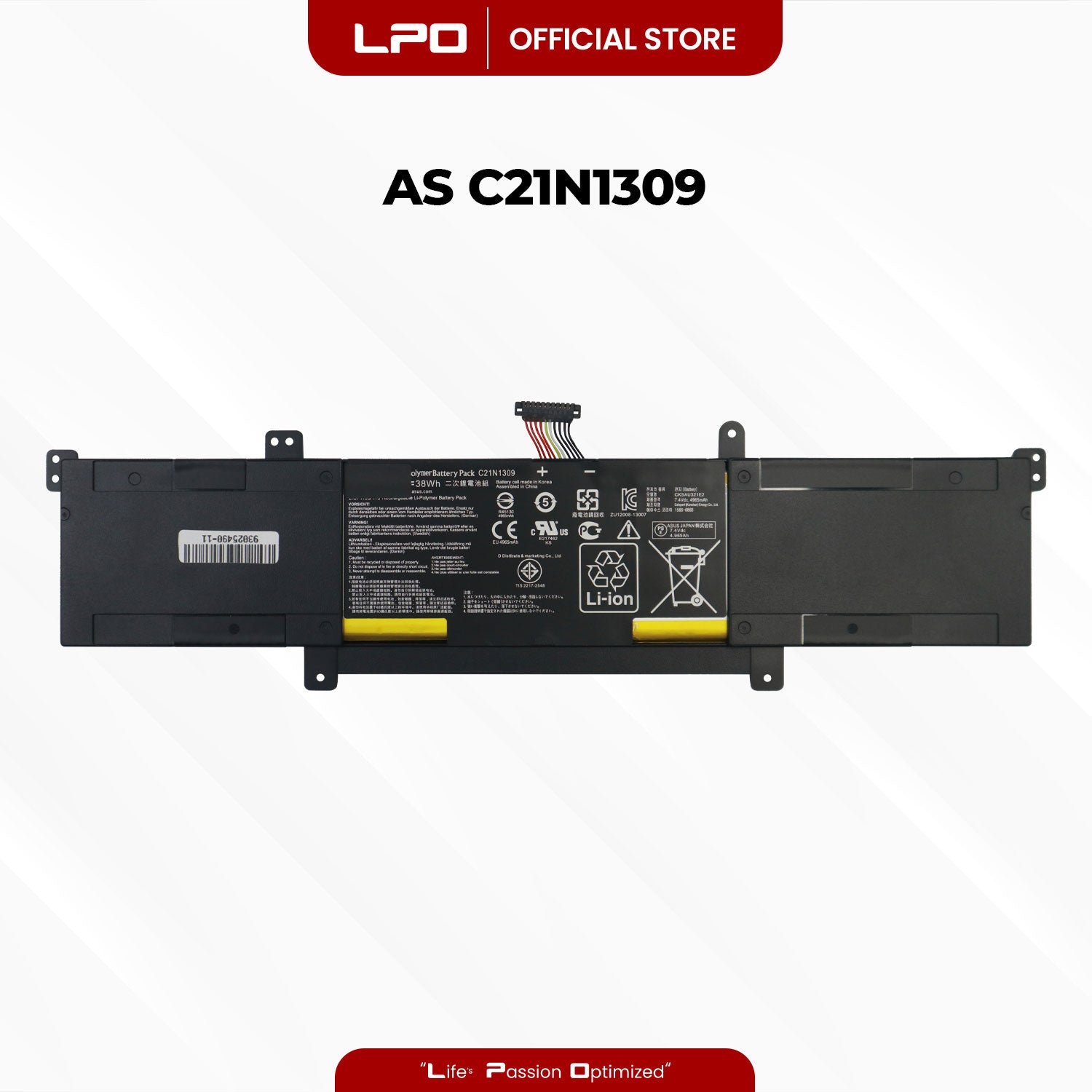 Laptop Battery C21N1309 Compatible with Asus VivoBook S301LA S301LP Q301L - LPO Laptop PC-Outlet