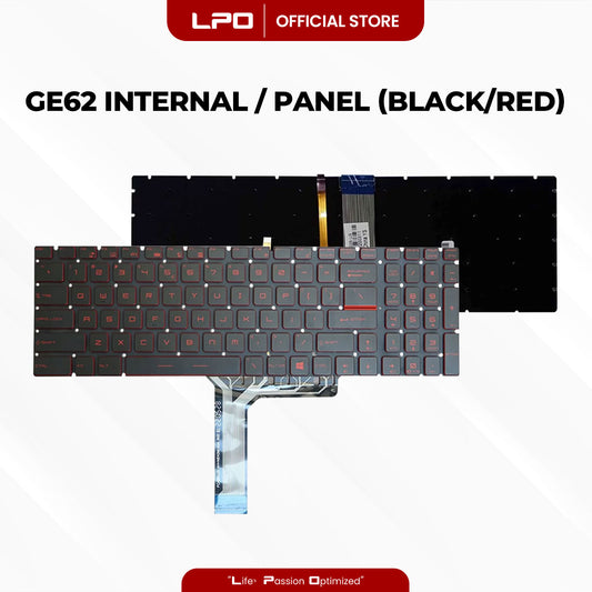 Laptop Keyboard MSI GS60 GE62 Internal / Panel Black Red Letter US Compatible with MSI GS70 GE62