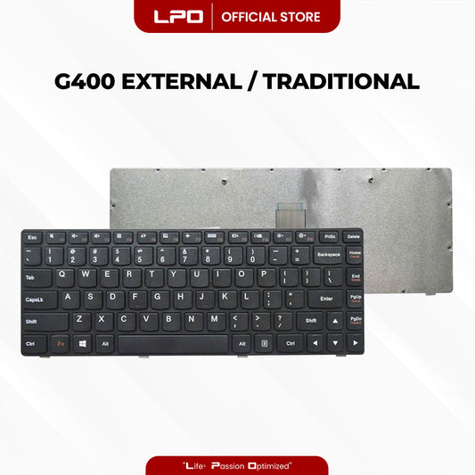 Laptop Keyboard LENOVO G400 External / Traditional Black US Compatible with Lenovo Ideapad G405A G405 G410