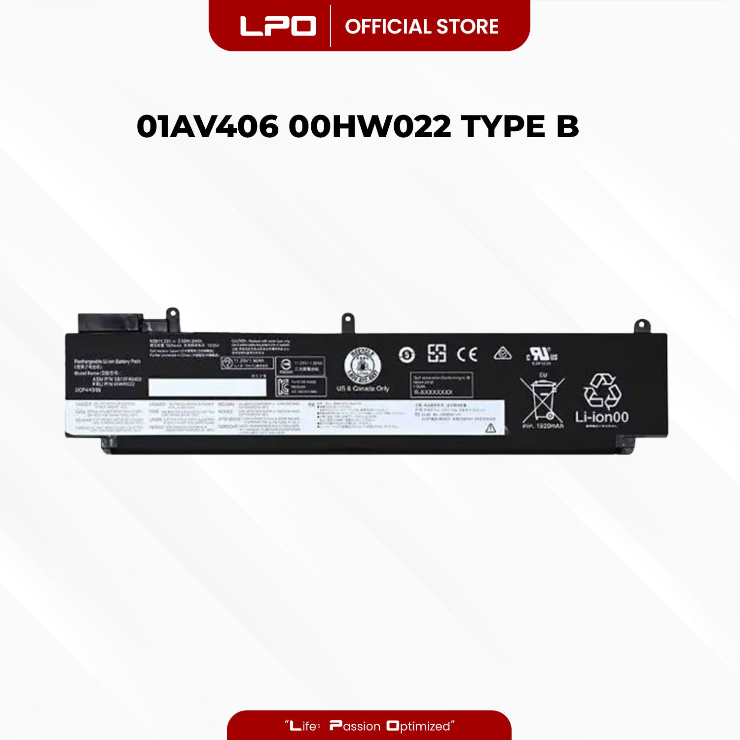 Laptop Battery 01AV406 00HW022 Type B Compatible with Lenovo ThinkPad T470s T460s Series