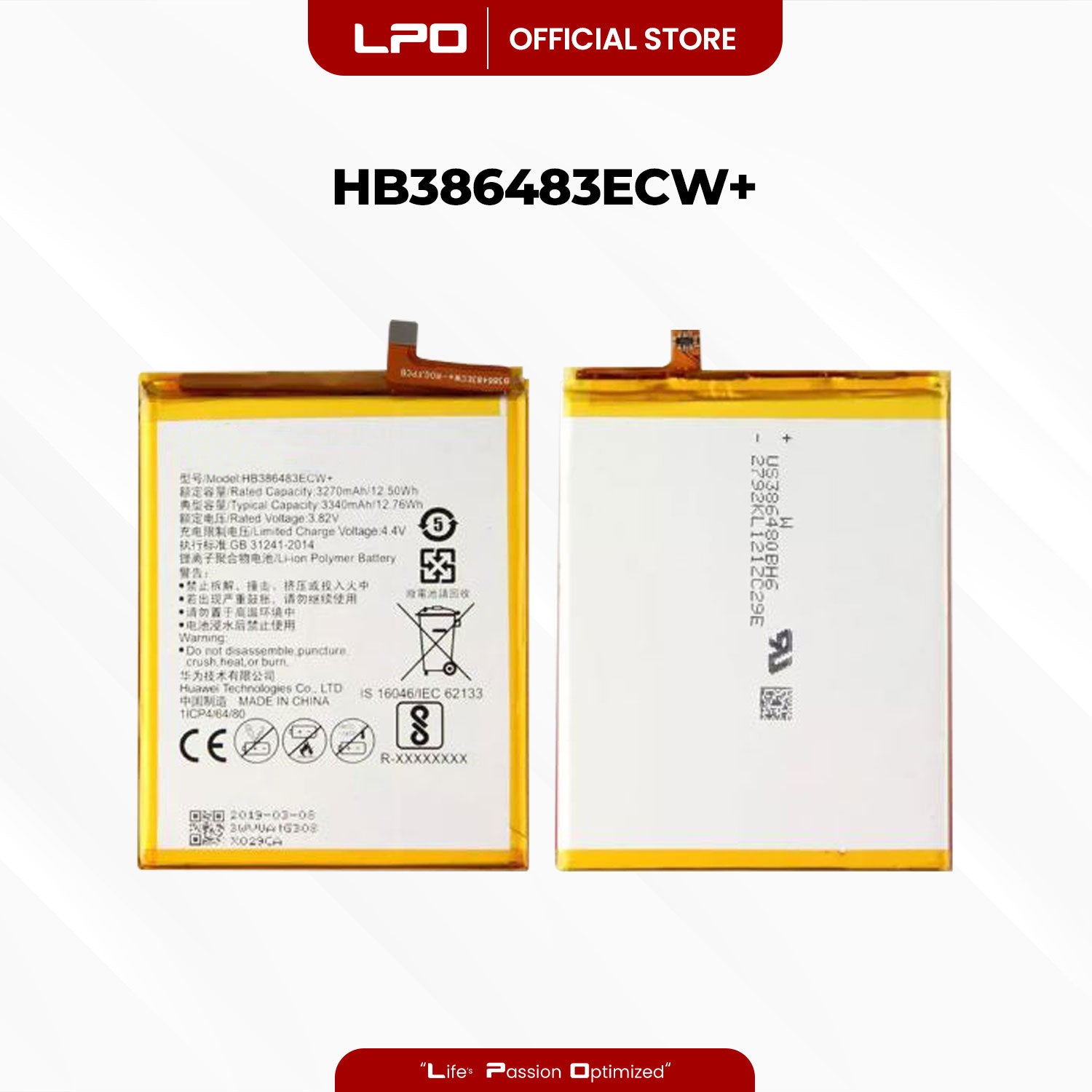 Cellphone Battery Honor 6X 2016 / Mate 9 Lite HB386483ECW+ Compatible with BLN-AL10, BLL-L22 - LPO Laptop PC-Outlet