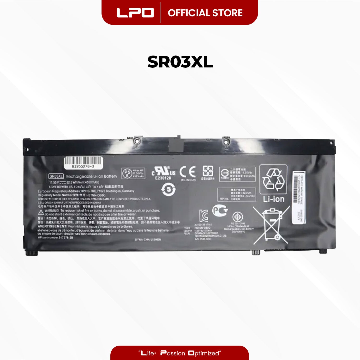 Laptop Battery SR03XL Compatible with HP Envy x360 15-cn0000 15-cn0000ne 15-CN0000TX