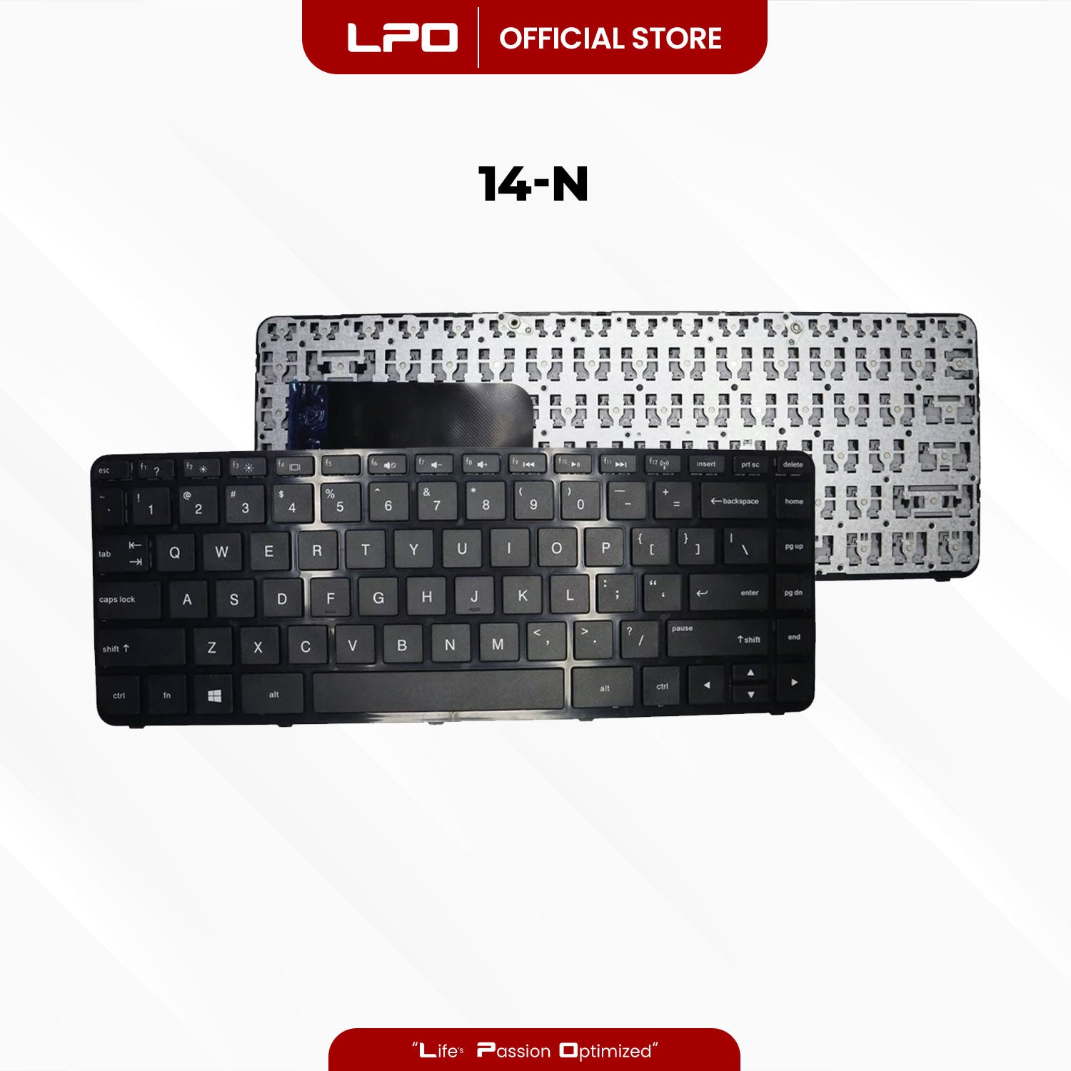 Laptop Keyboard HP 14-N External / Traditional Black US Compatible with HP Pavilion 14N, 14-N000, 14N063TX
