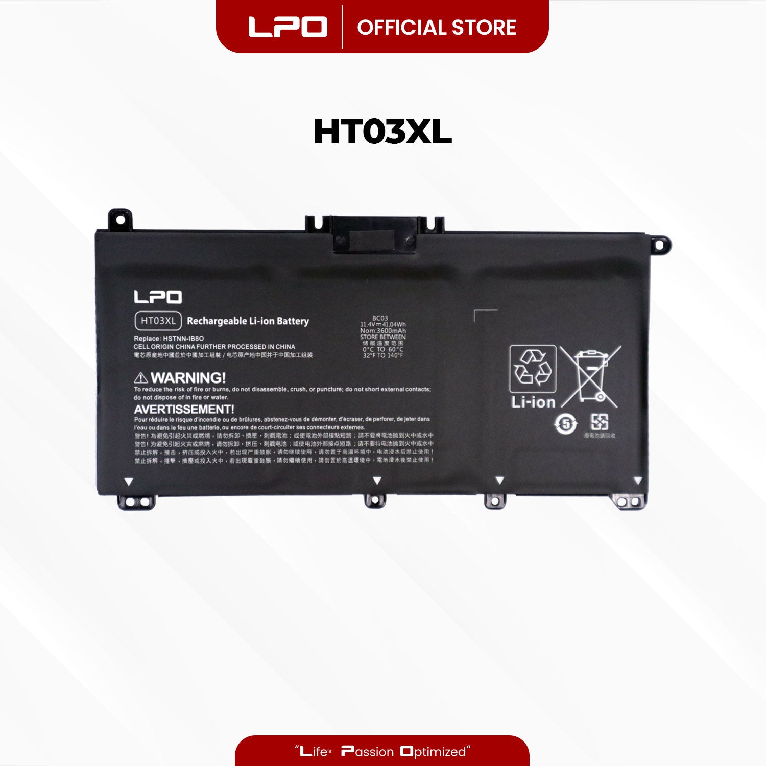 Laptop Battery HT03XL Compatible with HP Pavilion 14-CE 14-CF 14-CK 14-CM 14-DF Series - LPO Laptop PC-Outlet