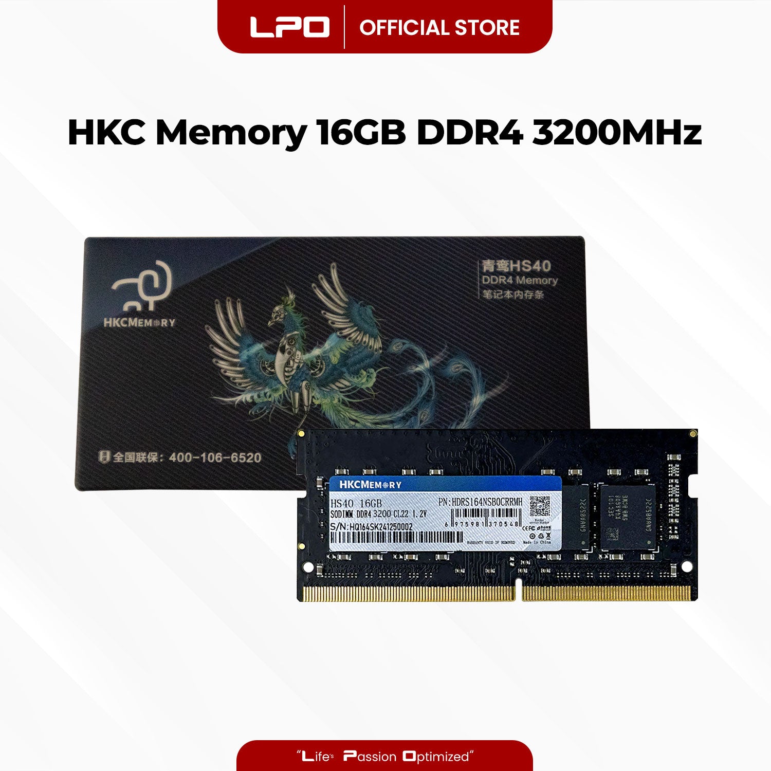 HKC Memory Notebook Memory 16GB DDR4 3200MHz 1.2V for Laptop RAM