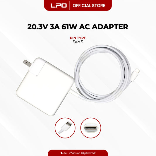 Laptop Charger MacBook 20.3V 15V 12V 9V 3A / 5.2V 2.4A 61W TYPE C/USB C Compatible with MacBook Air (M1, 2020) MacBook Air (Retina, 13-inch, 2020)