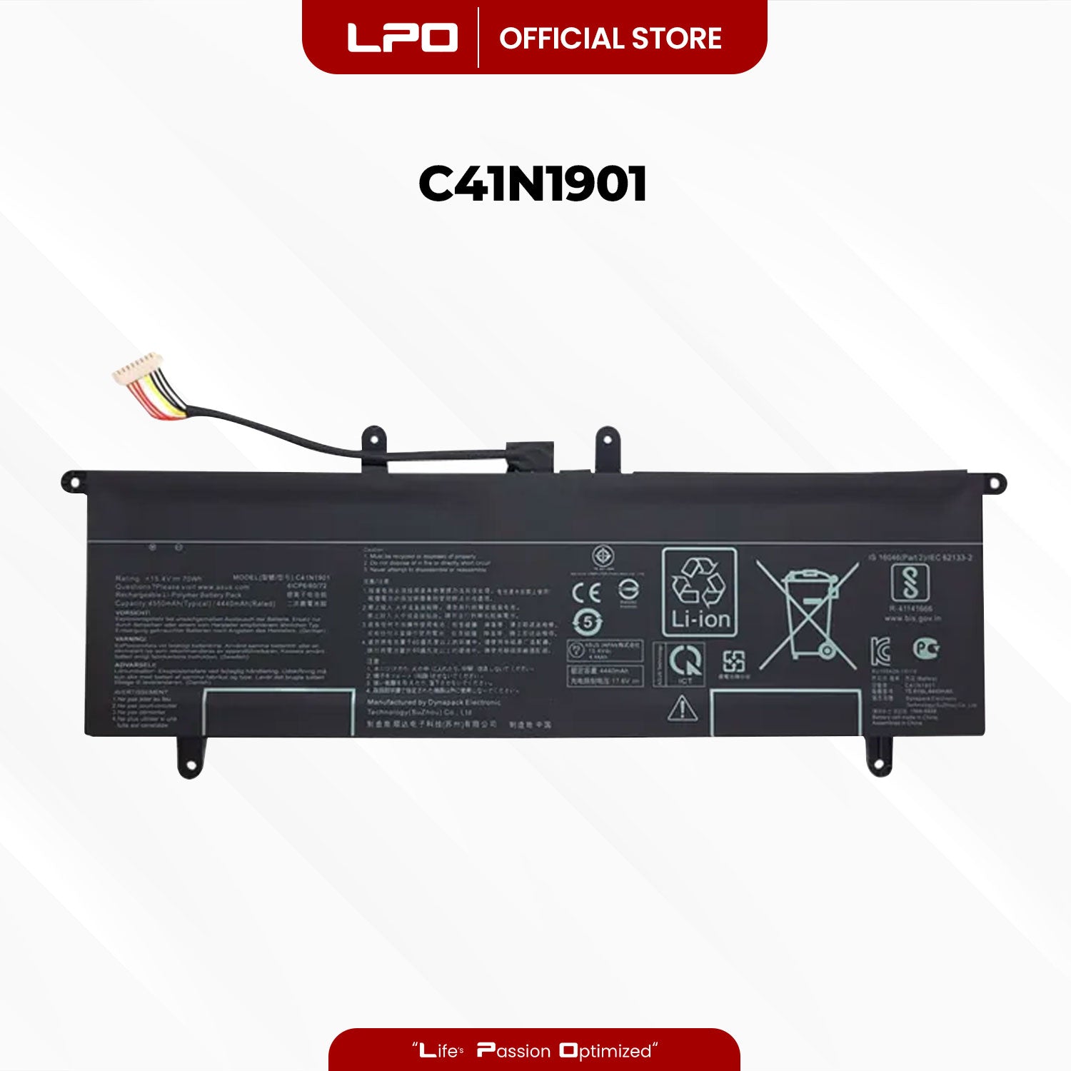 Laptop Battery C41N1901 Compatible with Asus ZenBook Duo UX4000FL, 0B200-03520000