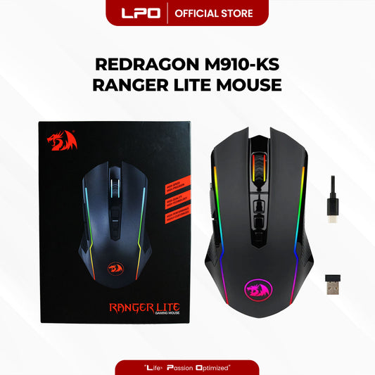 Redragon Ranger Lite M910-KS Gaming Mouse RGB Wired and Wireless Dual Mode