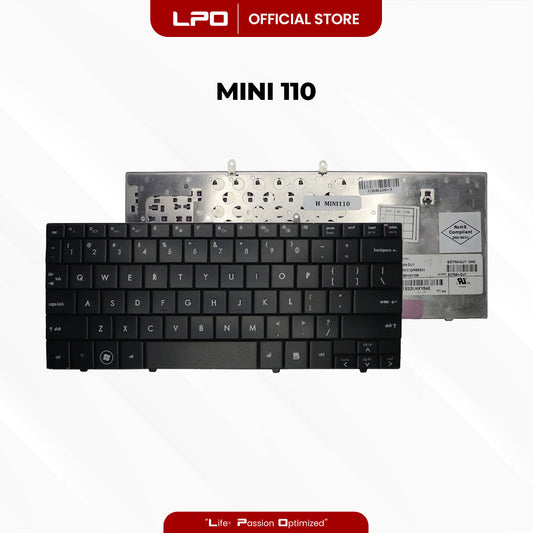 Laptop Keyboard HP Mini 110 External Type / Traditional Black US Compatible with HP Mini 110 Compaq Mini CQ10-500 Series