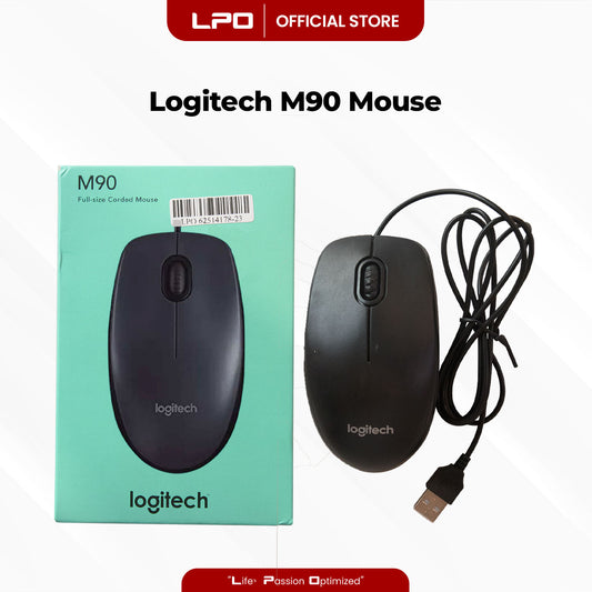 Logitech M90 Corded Mouse For PC Laptop Computer