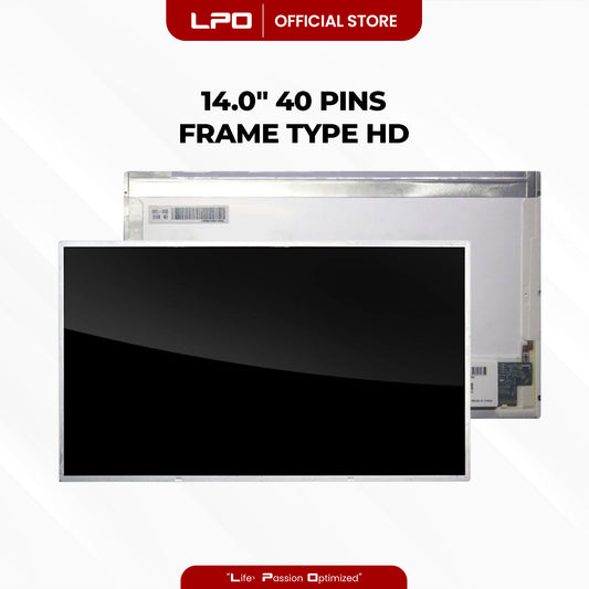 Laptop LCD Screen 14.0" 40 Pins Frame Type HD 1366 x 768 60Hz Compatible with B140XW01