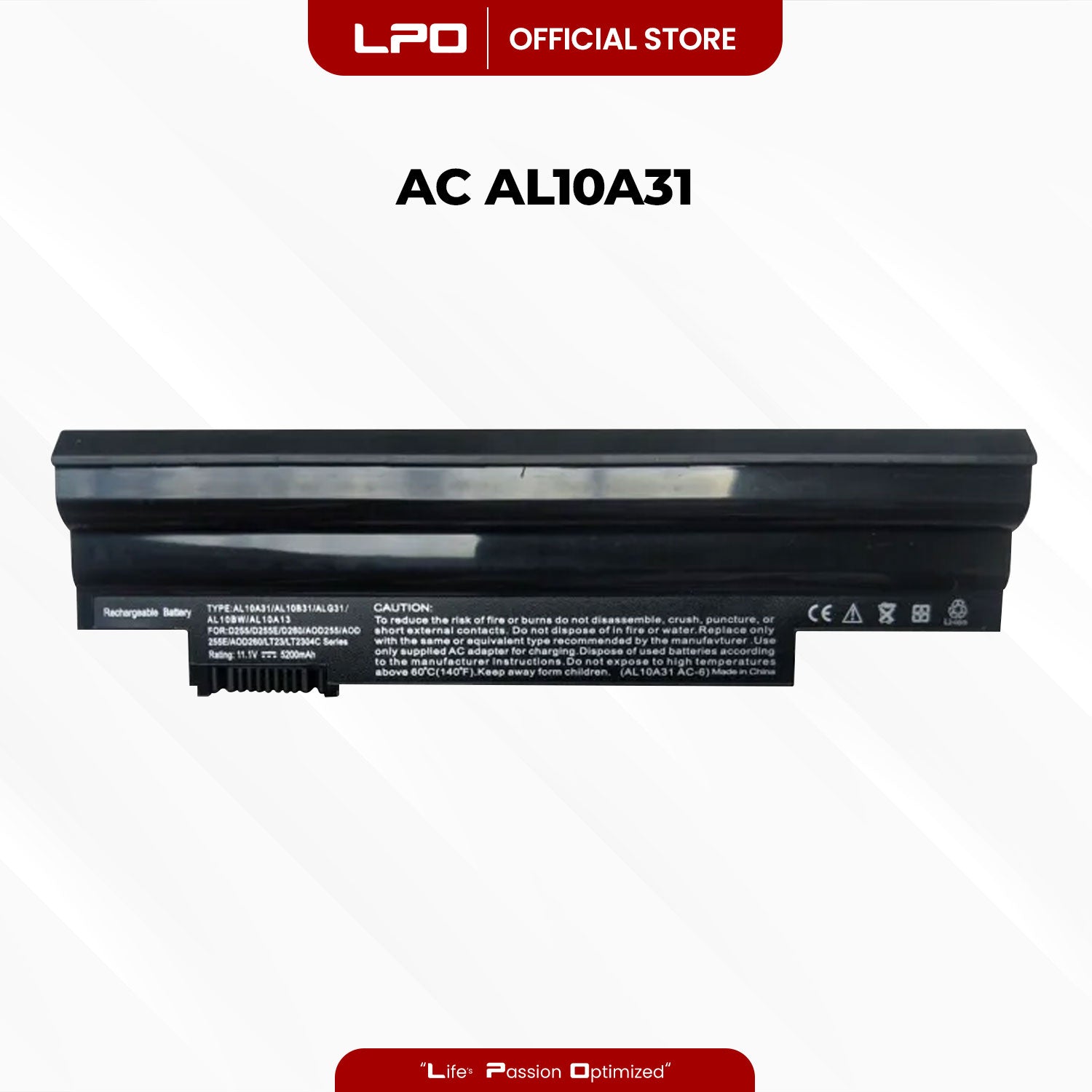 Laptop Battery AL10A31 Acer AC700 1090 1099 1529 Aspire One 522 Series D255 Series - LPO Laptop PC-Outlet
