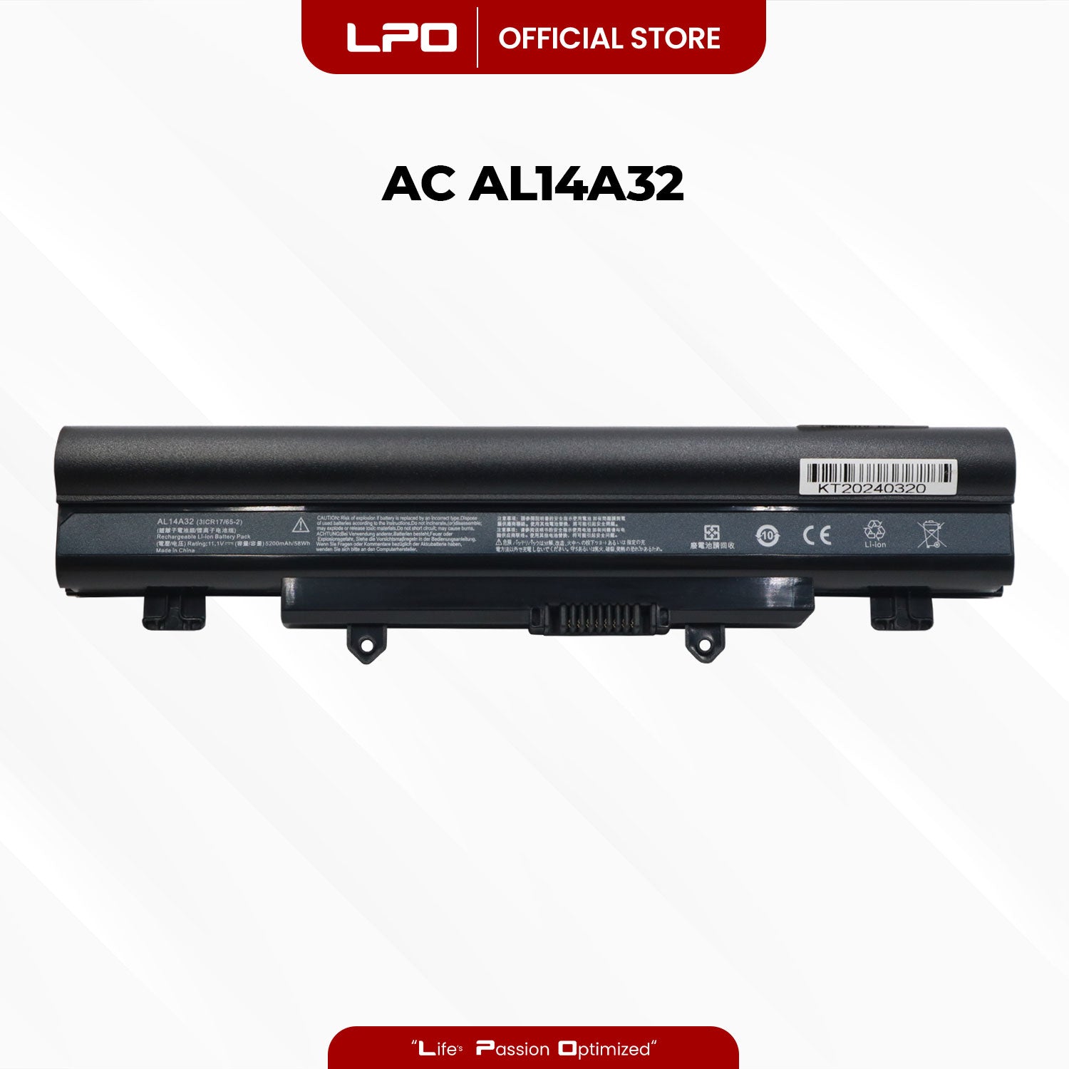 Laptop Battery AL14A32 Acer Aspire E5-411 E5-421 E5-421G E5-471 E5-471G E5-471PG - LPO Laptop PC-Outlet