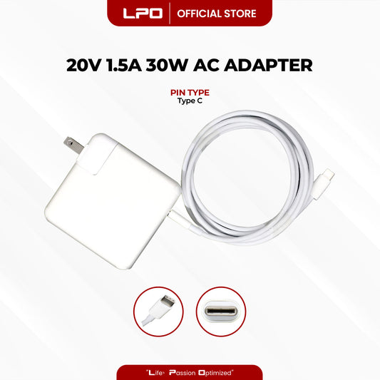 Laptop Charger MacBook 20V 1.5A 30W Type C Compatible with MacBook Air (M1, 2020) MacBook Air (Retina, 13‑inch, 2020) MacBook Air (Retina, 13-inch, 2018 - 2019) MacBook (Retina, 12-inch, Early 2015 - 2017)