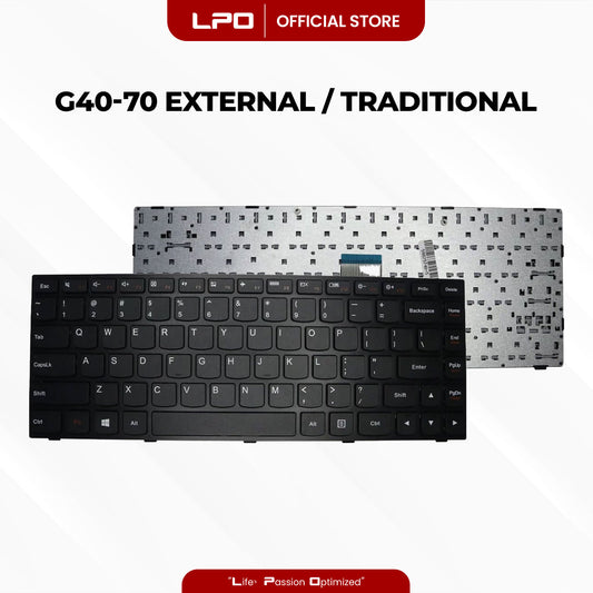 Laptop Keyboard LENOVO G40-70 External / Traditional Black US Compatible with Lenovo Ideapad G40 G40-30