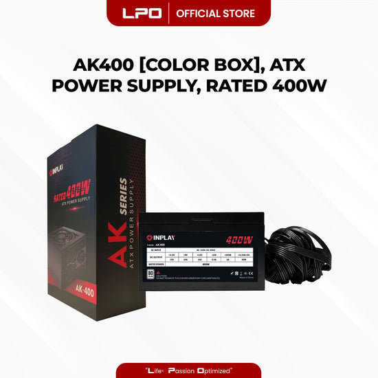 AK400 ATX PSU 400W 220V, 50–60Hz 12cm cooling fan Standard ATX