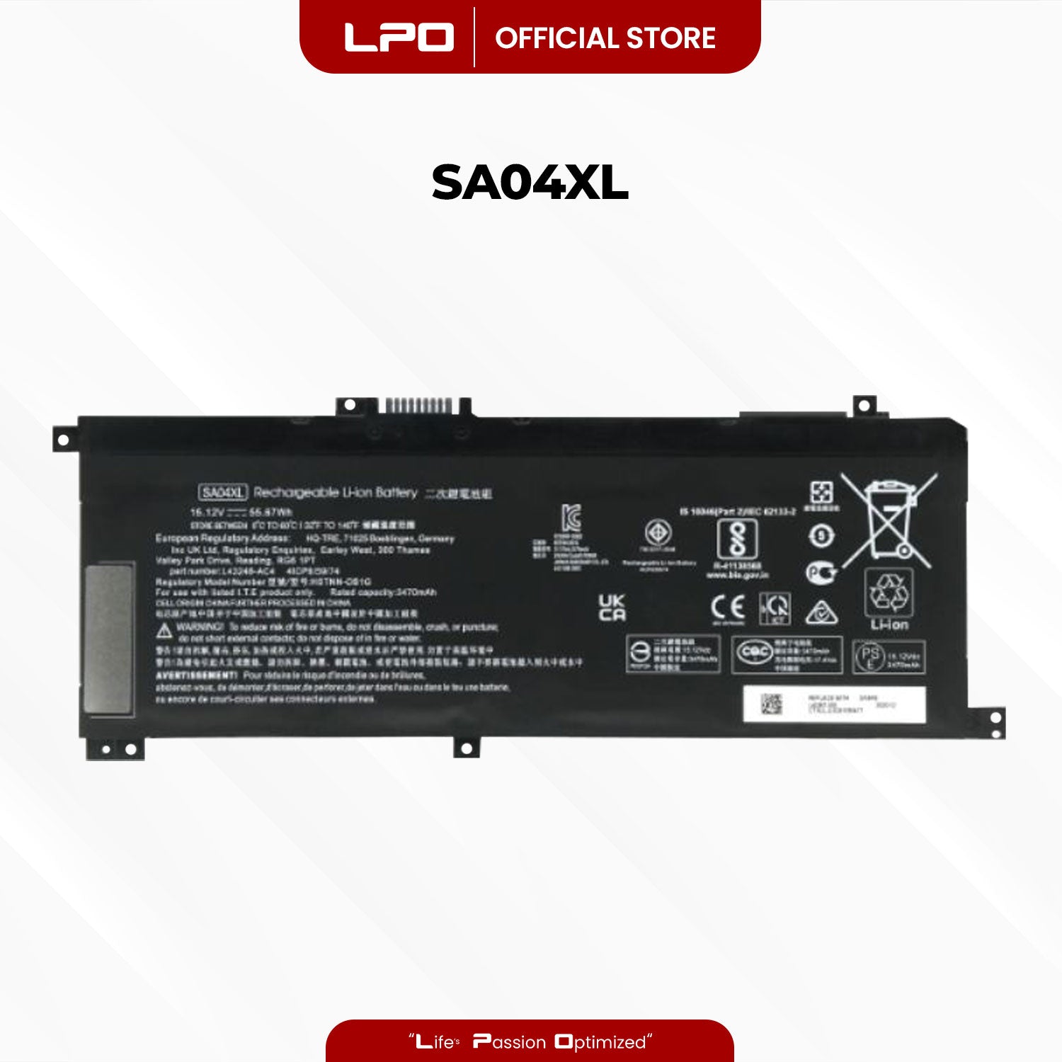Laptop Battery SA04XL Compatible with HP Envy X360 15-DR 15-DR0010TX Series Notebook - LPO Laptop PC-Outlet