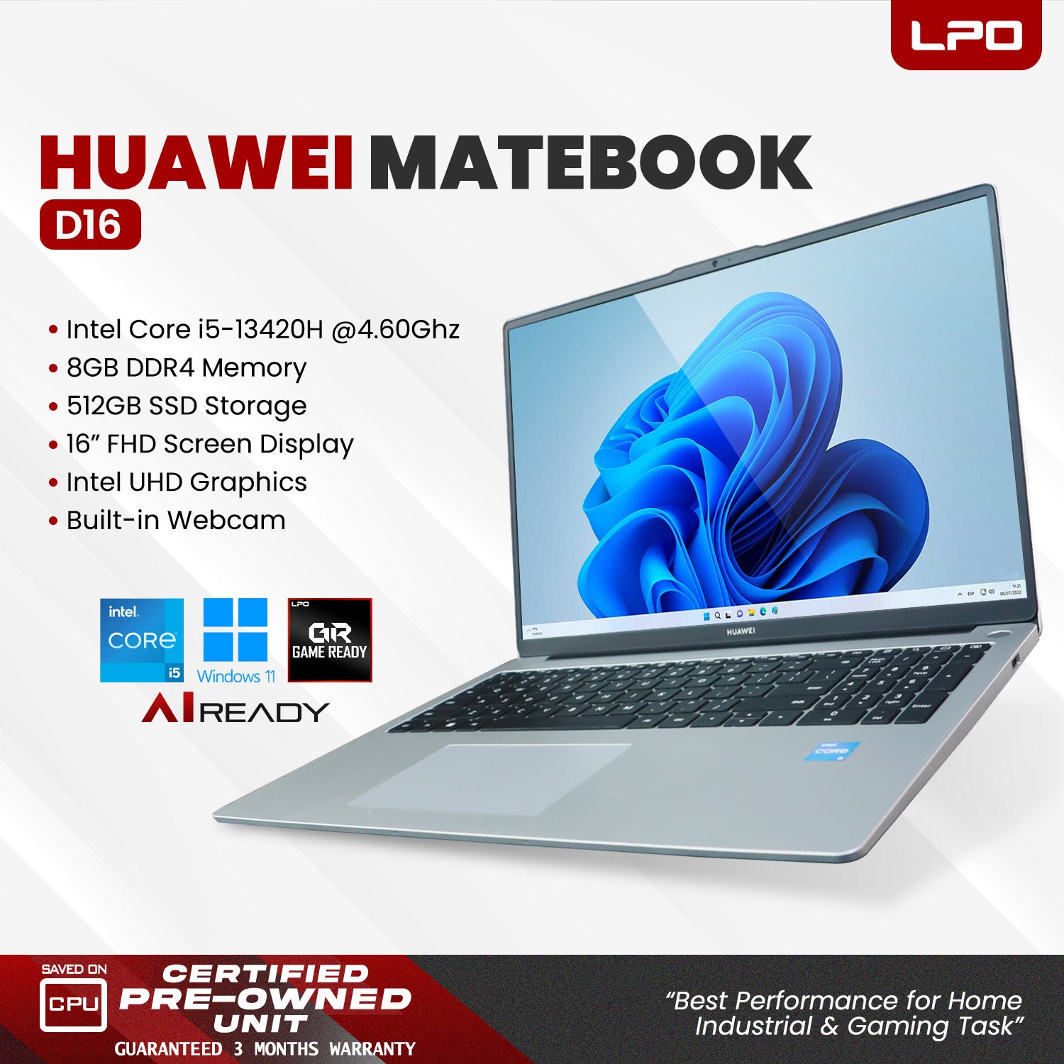 Pre-owned Huawei MateBook D16