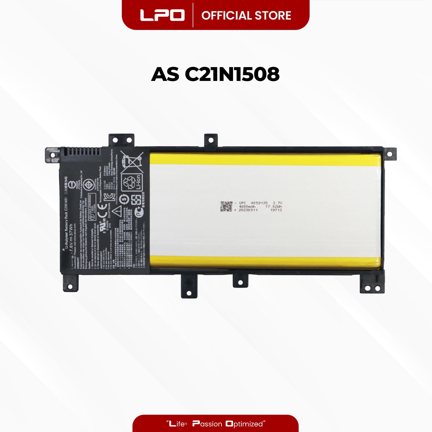 Laptop Battery C21N1508 Compatible with Asus A456U X456U F456U K456U R457U Series - LPO Laptop PC-Outlet