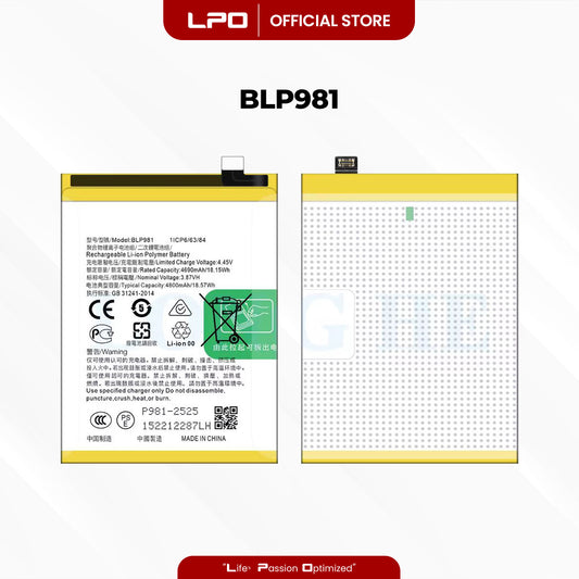 Cellphone Battery	Oppo Reno8 T 5G 2023 BLP981 Compatible with CPH2505