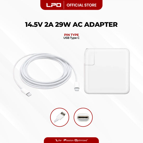 Laptop Charger MacBook 14.5V 2A 29W USB TYPE C Compatible with Macbook Pro Retina 12 inch A1534 A1540