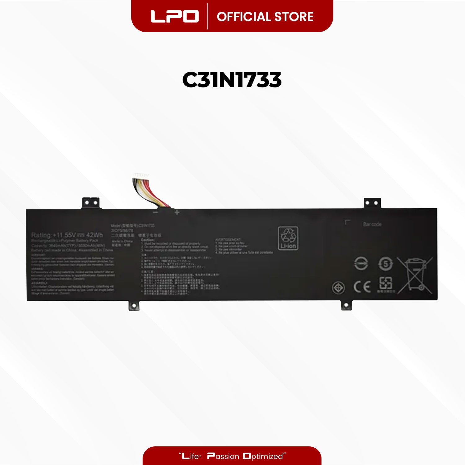 Laptop Battery C31N1733 Compatible with Asus Vivobook Flip TP412U TP412UA Series