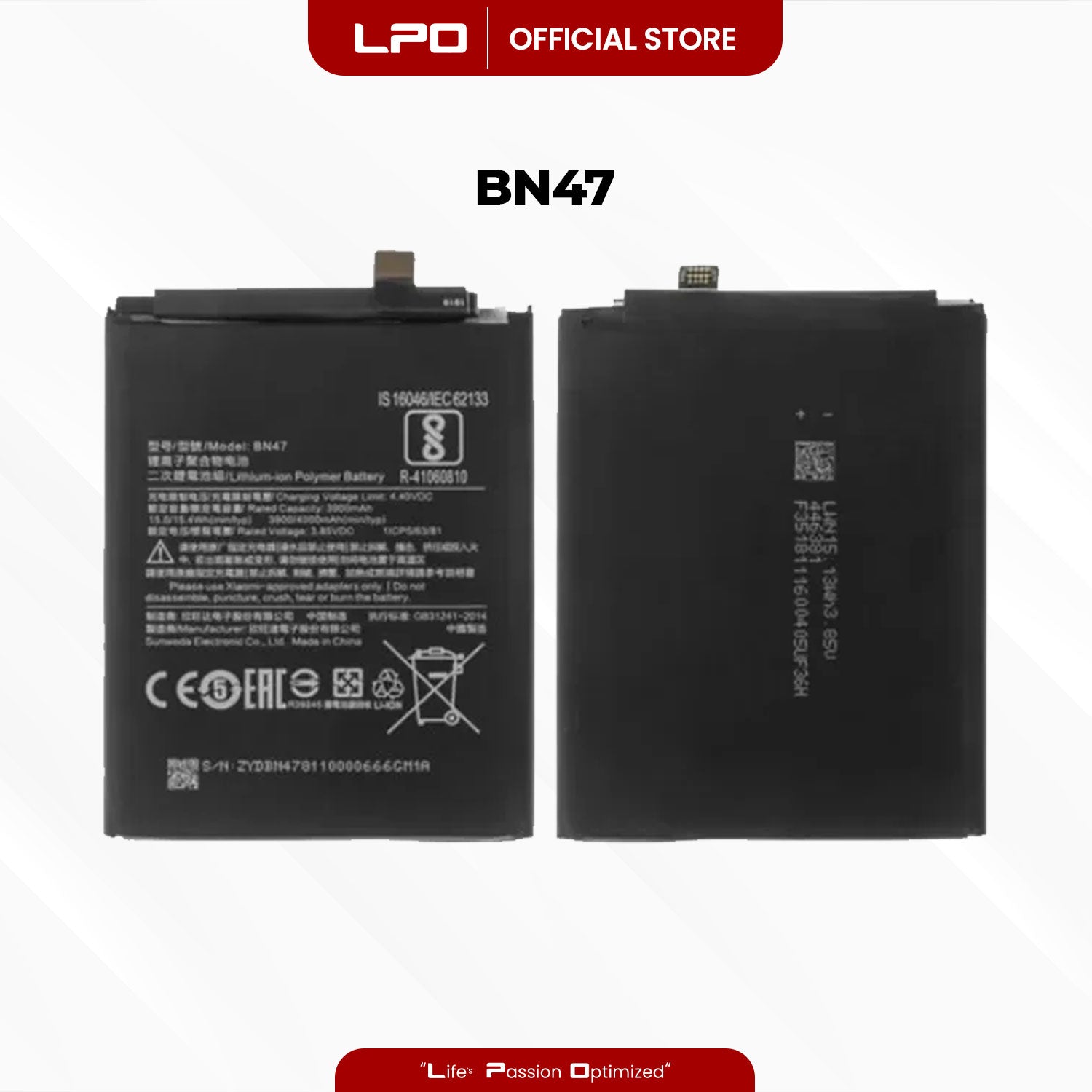 Cellphone Battery Xiaomi Mi A2 Lite (Redmi 6 Pro) 2018 BN47 Compatible with M1805D1SG - LPO Laptop PC-Outlet