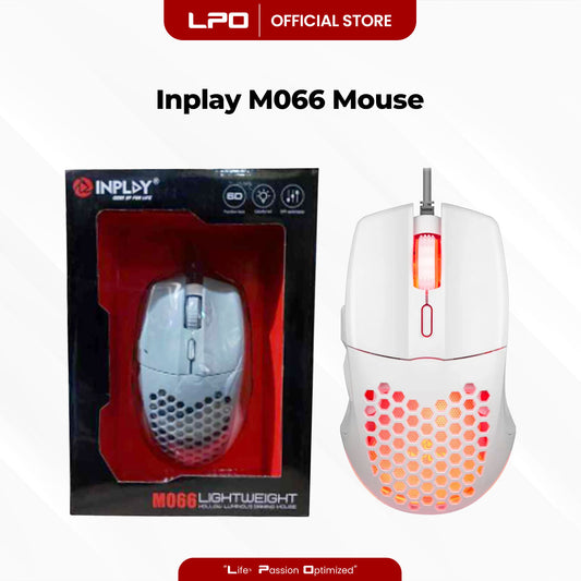 Inplay M066 Wired RGB Gaming Mouse Lightweight Hollow Luminous Mouse For PC Computer Laptop