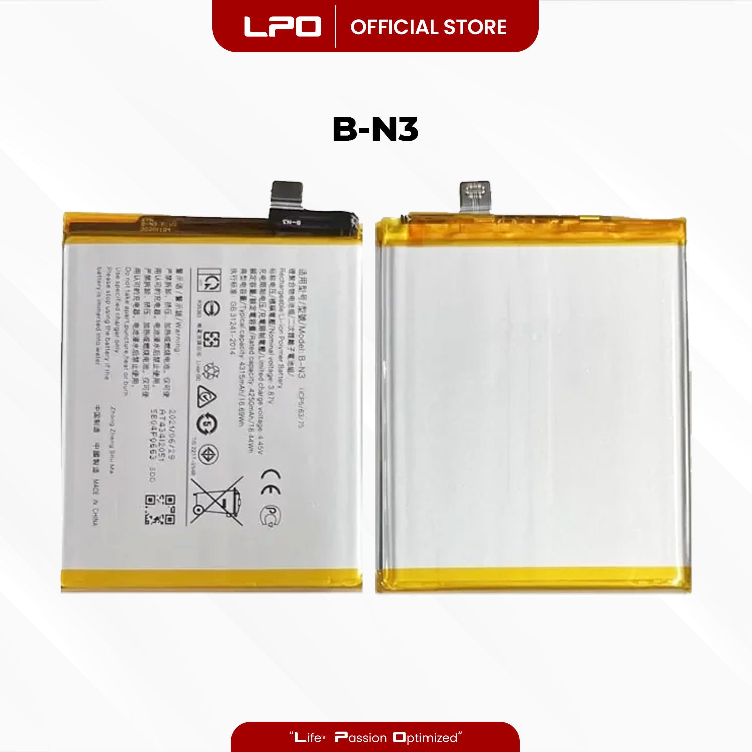 Cellphone Battery Vivo X50 Pro 2020 B-N3 Compatible with V2005A, 2006 - LPO Laptop PC-Outlet