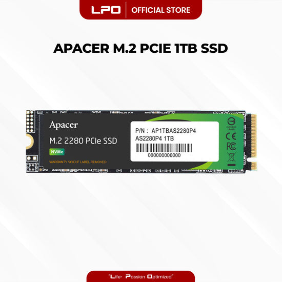 Apacer AS2280P4 1TB M.2 PCIe Gen3 x4 SSD (AP1TBAS2280P4)