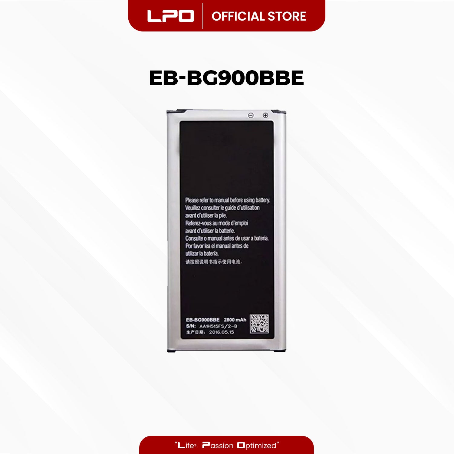 Cellphone Battery	Samsung Galaxy S5 2015 EB-BG900BBC / EB-BG900BBE Compatible with SM-G900F