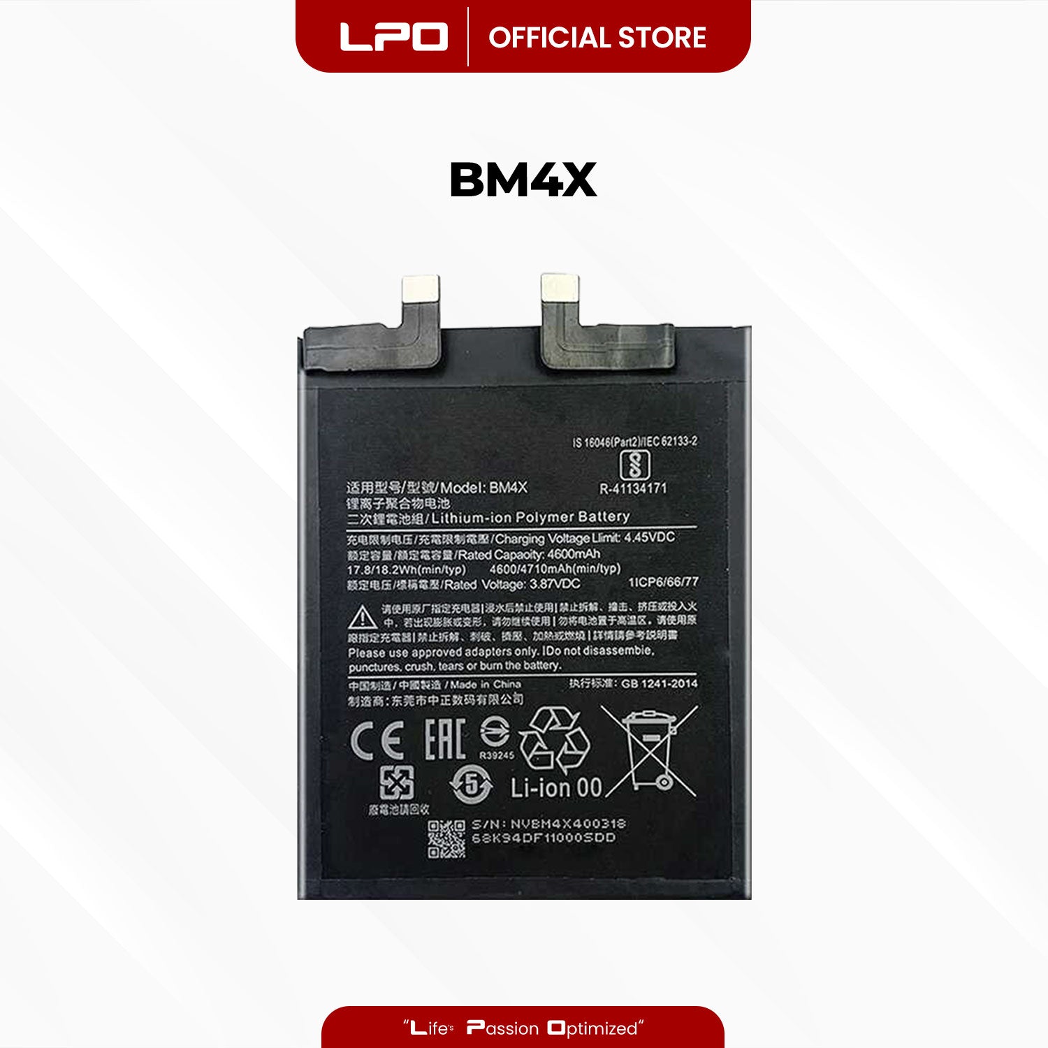 Cellphone Battery Xiaomi Mi 11 2021 BM4X Compatible with M2011K2C, M2011K2G - LPO Laptop PC-Outlet