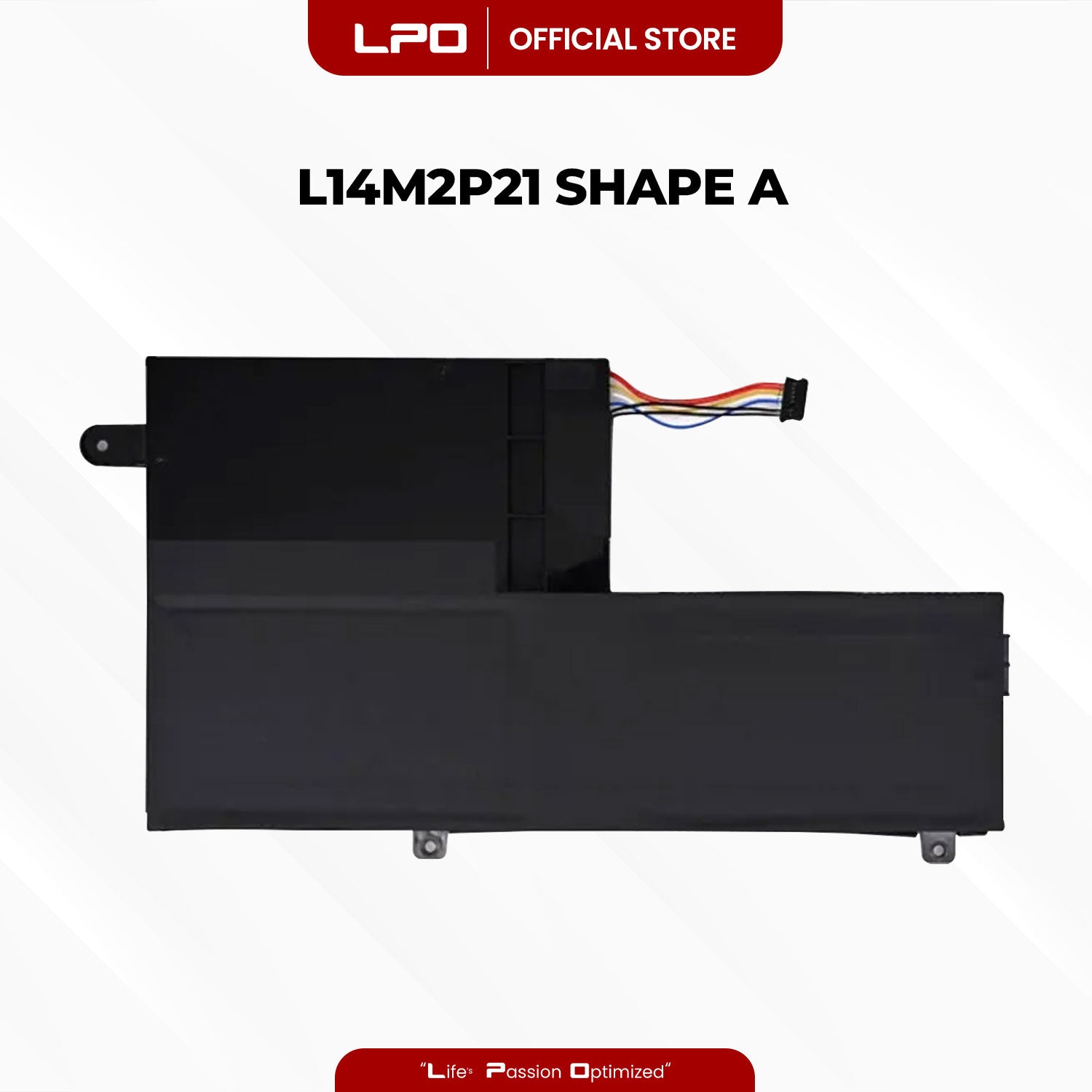 Laptop Battery L14M2P21  Shape A Compatible with Lenovo IdeaPad 300s-14ISK, IdeaPad 300s-14ISK 80Q4
