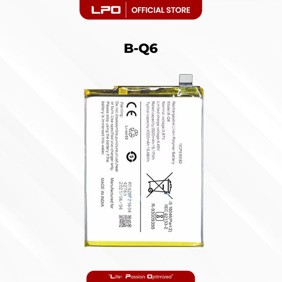 Cellphone Battery Vivo V21e 5G 2021 B-Q6 Compatible with Vivo V21e 5G 2021, V2055 - LPO Laptop PC-Outlet