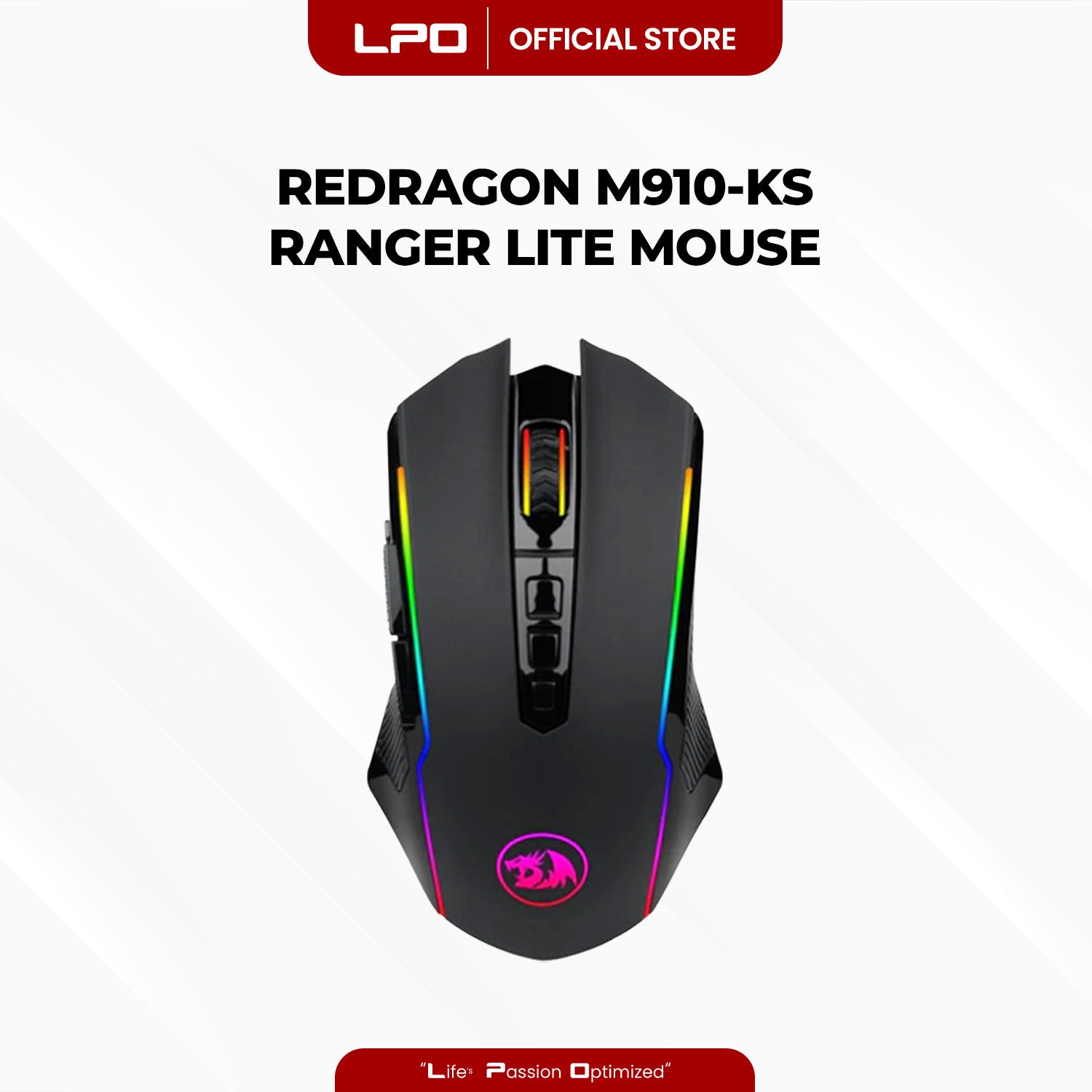 Redragon Ranger Lite M910-KS Gaming Mouse RGB Wired and Wireless Dual Mode