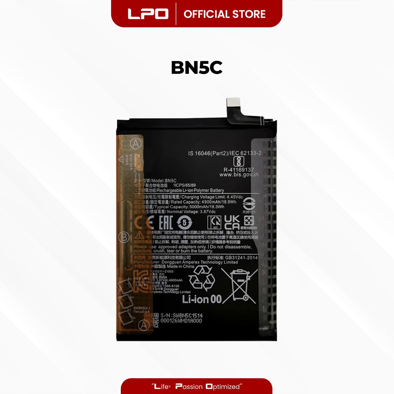Cellphone Battery Xiaomi Poco M4 Pro 5G 2021 BN5C Compatible with 21091116AG, MZB0BGVIN - LPO Laptop PC-Outlet