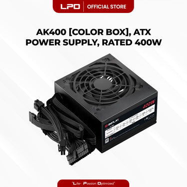AK400 ATX PSU 400W 220V, 50–60Hz 12cm cooling fan Standard ATX