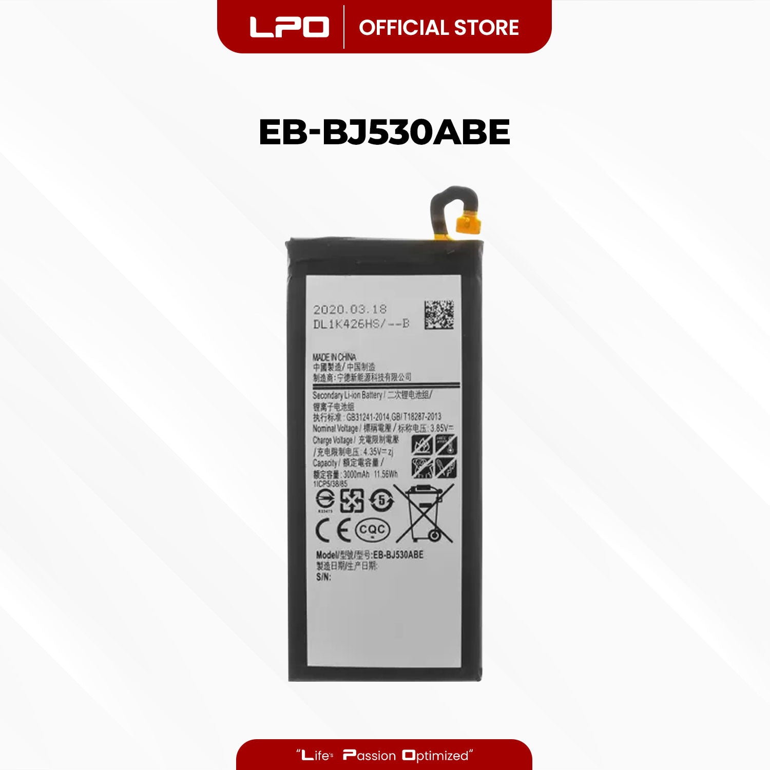 Cellphone Battery Samsung Galaxy J5 2017 EB-BJ530ABE Compatible with SM-J530F, SM-J530Y