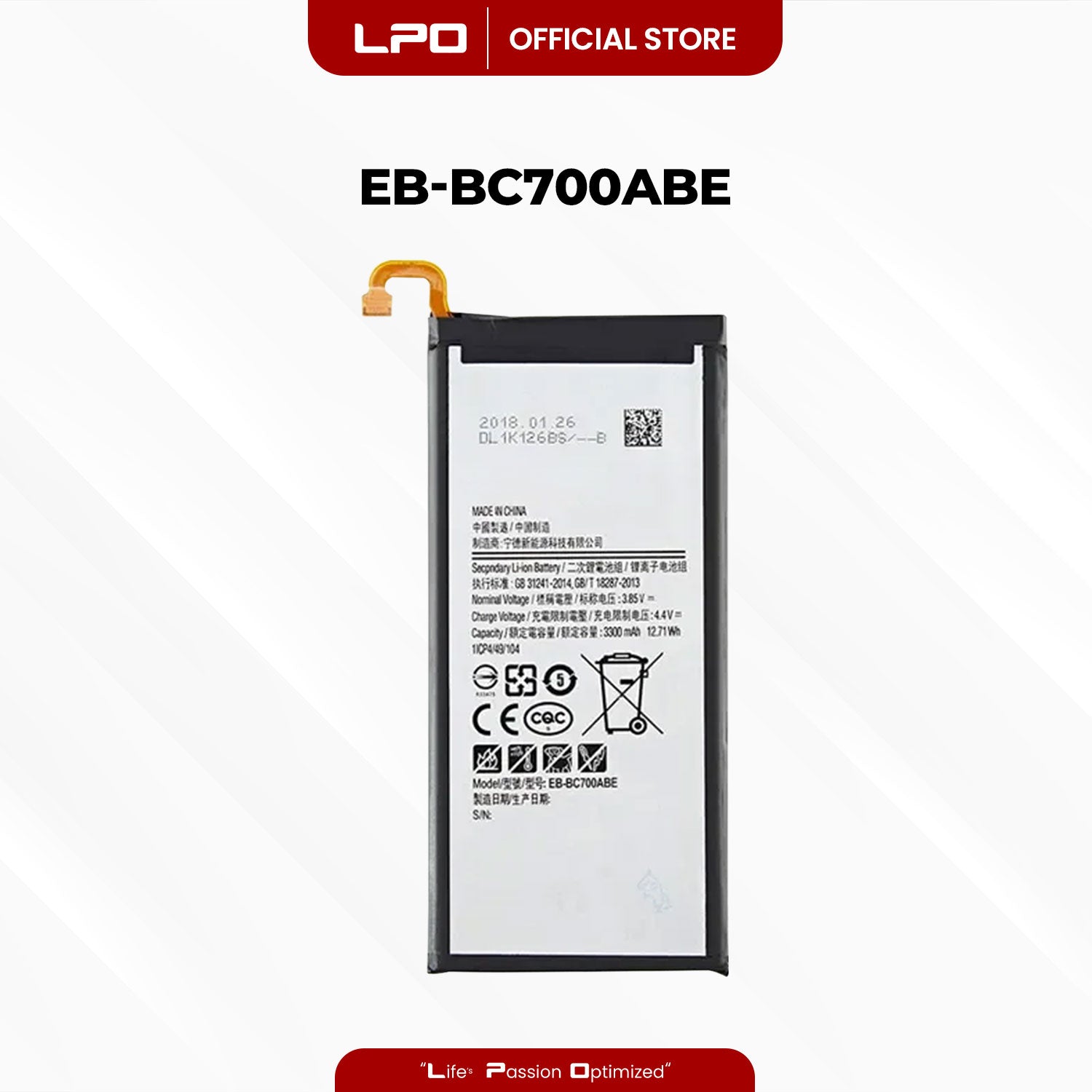 Cellphone Battery Samsung Galaxy C7 2016 EB-BC700ABE Compatible with SM-C7000