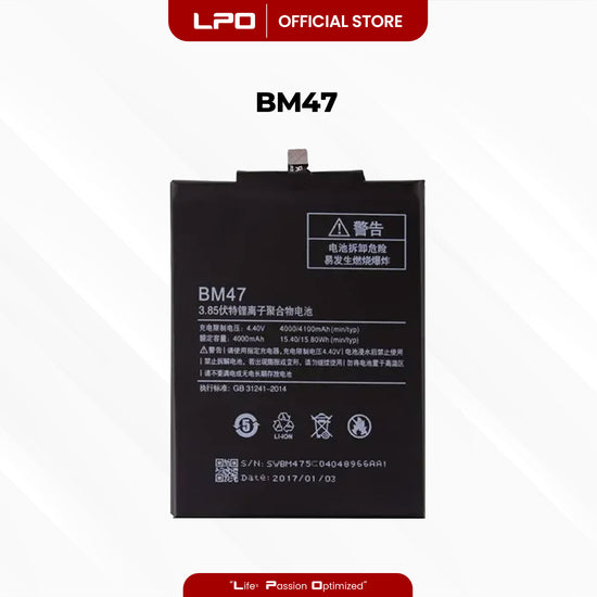 Cellphone Battery Xiaomi Redmi 3S 2016 BM47 Compatible with 2016031 - LPO Laptop PC-Outlet