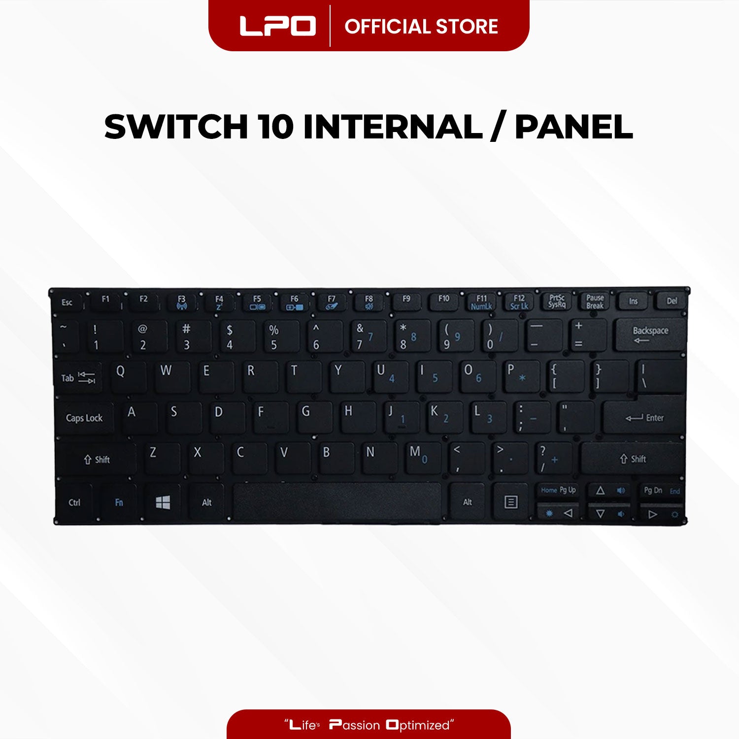 Laptop Keyboard ACER Switch 10 Internal / Panel Black US Compatible with Acer Switch 10 SW5-011