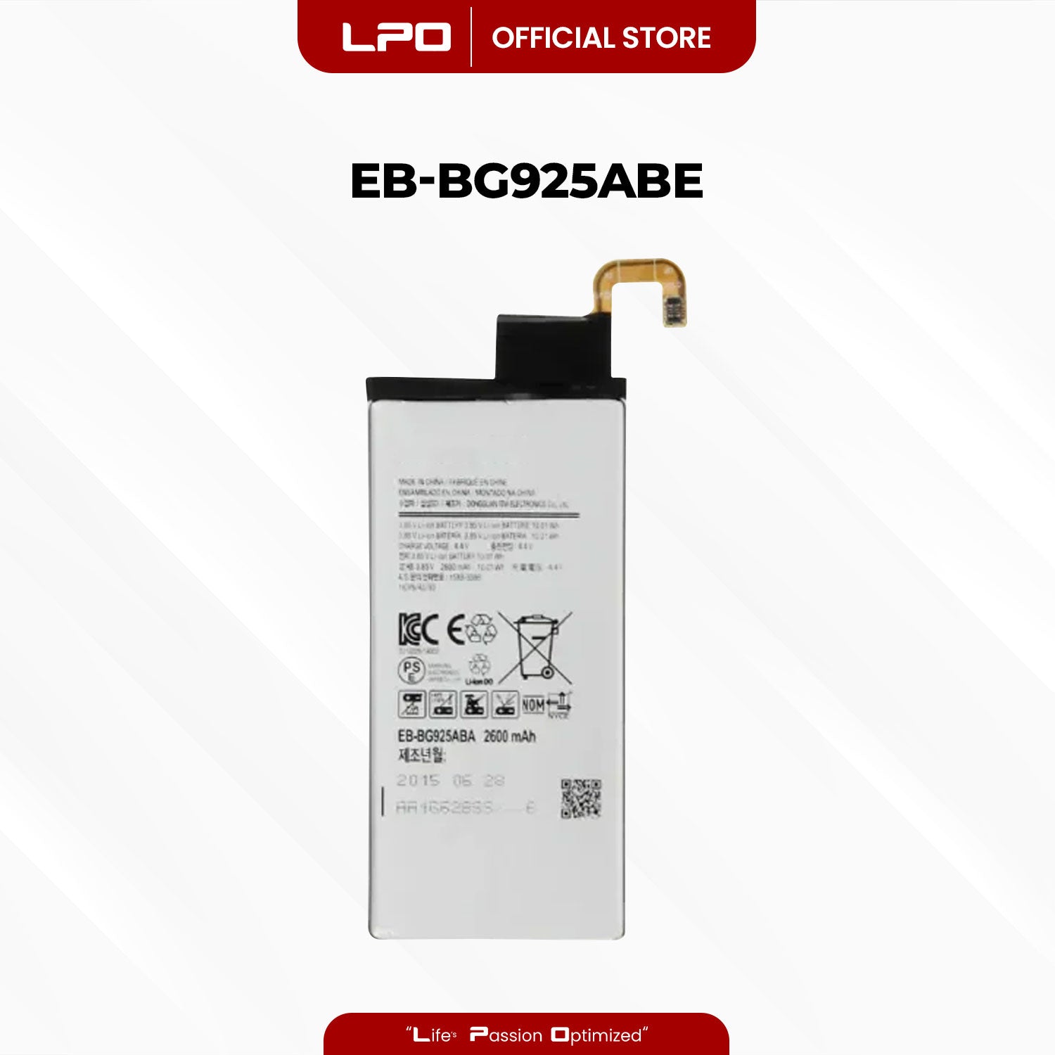 Cellphone Battery Samsung Galaxy S6 Edge 2015 EB-BG925ABE Compatible with SM-G9250