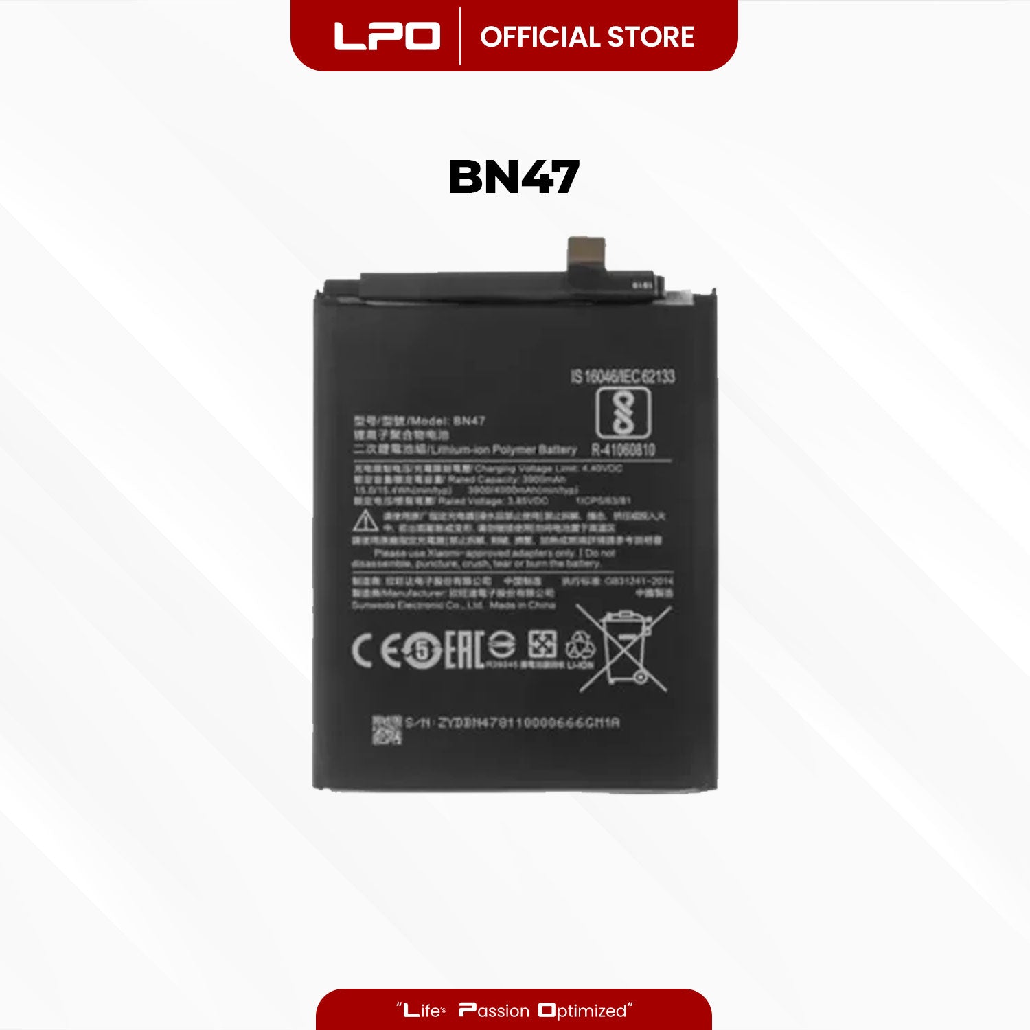 Cellphone Battery Xiaomi Mi A2 Lite (Redmi 6 Pro) 2018 BN47 Compatible with M1805D1SG - LPO Laptop PC-Outlet