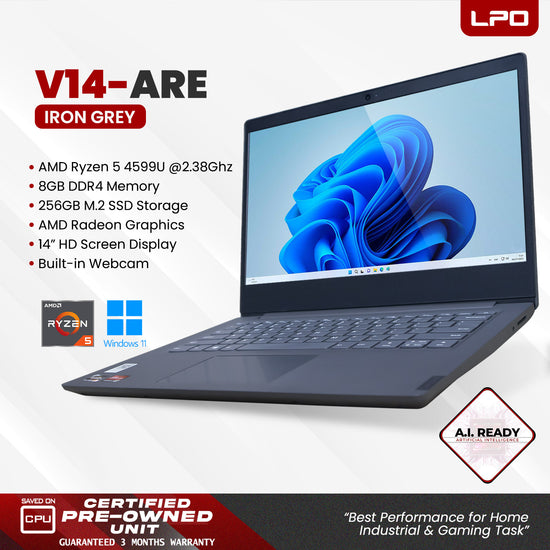 Laptop Lenovo V14-ARE AMD Ryzen 5 4599U 2.38Ghz 8GB DDR4 256GB M.2 SSD AMD Radeon 14.0