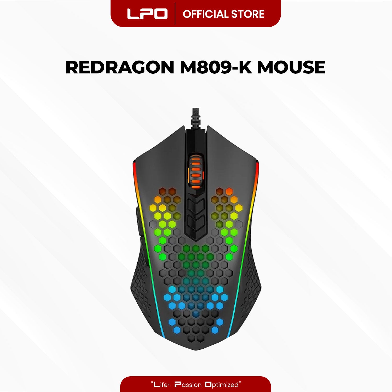 Redragon Memeanlion M809-K Honeycomb Gaming Mouse Black