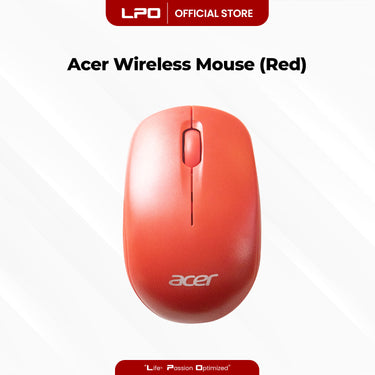 Acer WM126 Wireless Mouse Red with USB Receiver For PC Laptop Computer