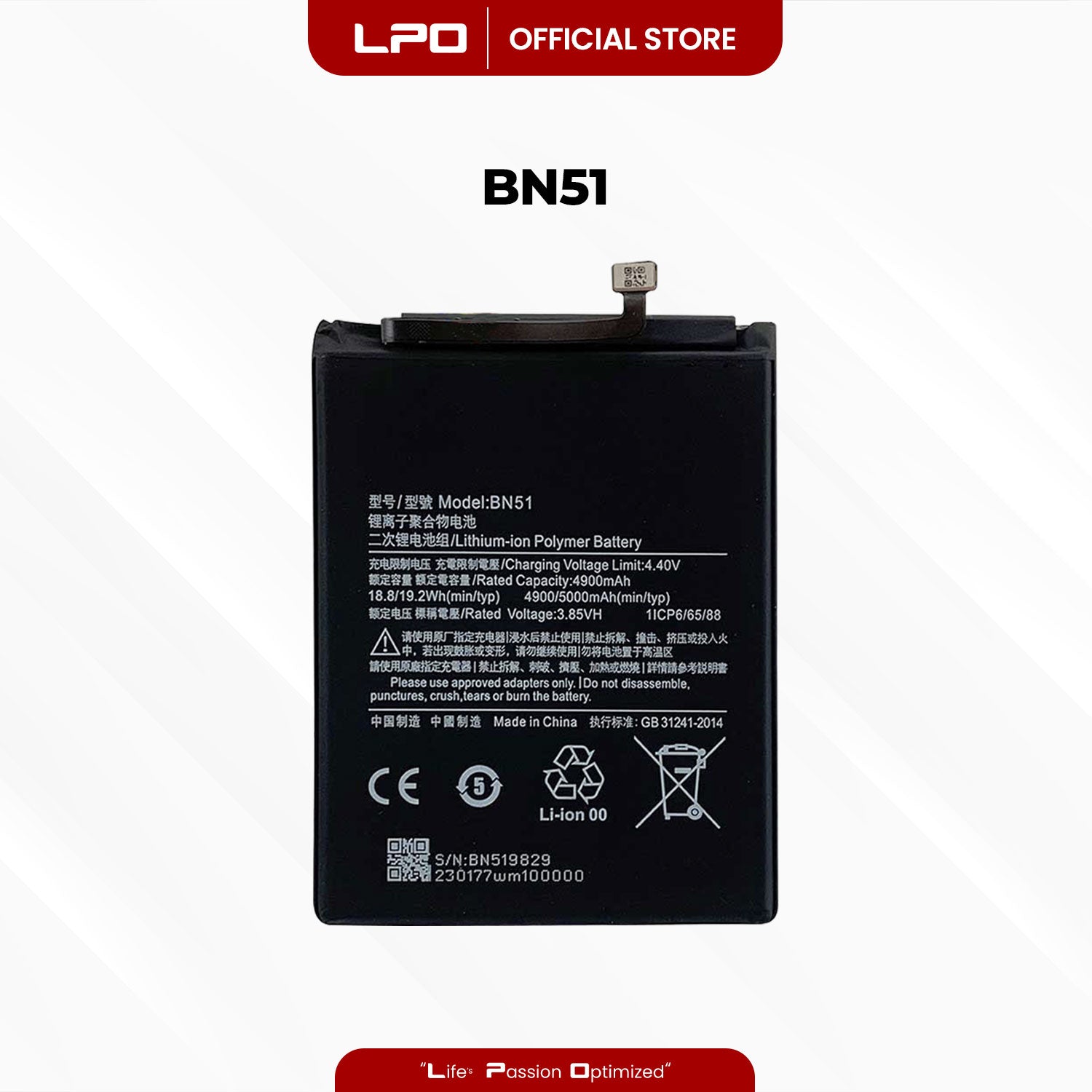 Cellphone Battery Xiaomi Redmi 8 2019 BN51 Compatible with Xiaomi Redmi 8A, Redmi 8A Dual, Redmi 8A Pro - LPO Laptop PC-Outlet